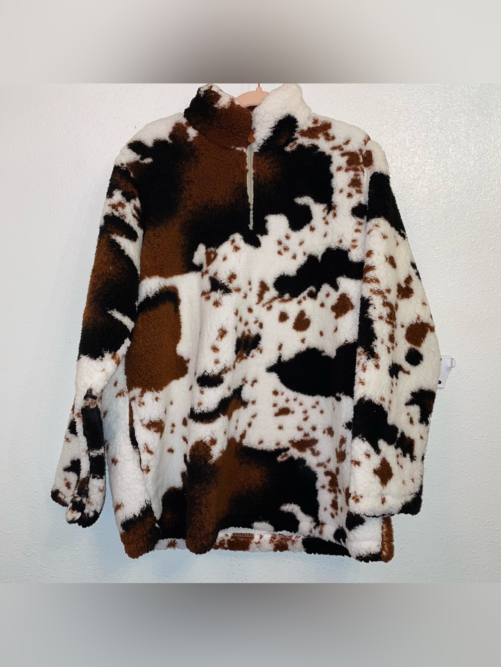 Sherpa Cow Print Jacket